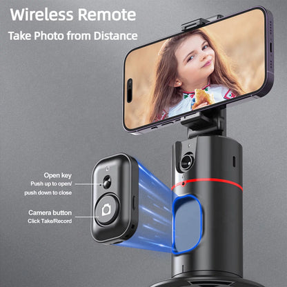 Professional Auto Face Tracking Tripod for Smartphones - 360° Rotational Selfie Stand for TikTok, Vlogging, Live Streaming, and YouTube Videos, No App Required