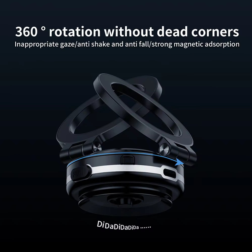 360°Rotatable Car Magnetic Holder Intelligent Vacuum Adsorption Phone Holder Car Mount Windshield Magnetic Car Stable Holder